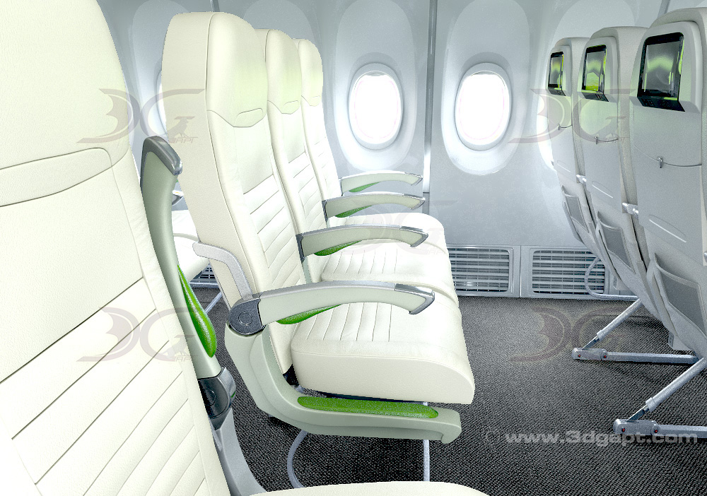 Airplane interior design and visualisation