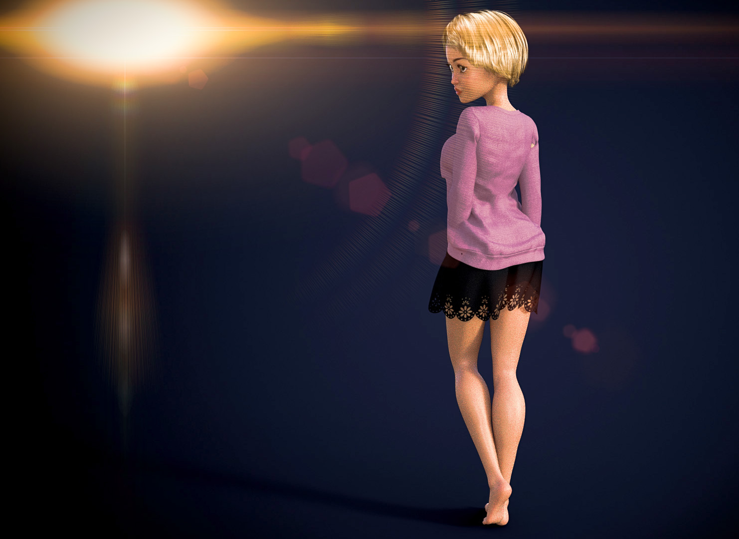3D  characters - Cartoon girl 3