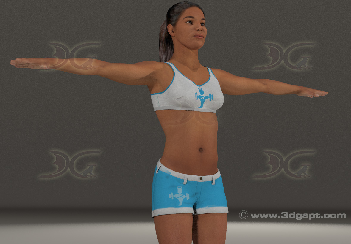 3D characters - Fitness girl