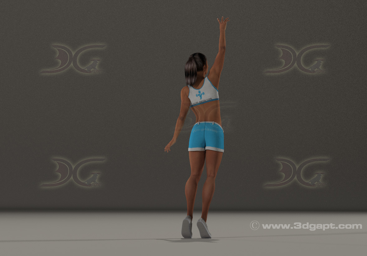 3D  characters - Fitness girl 3