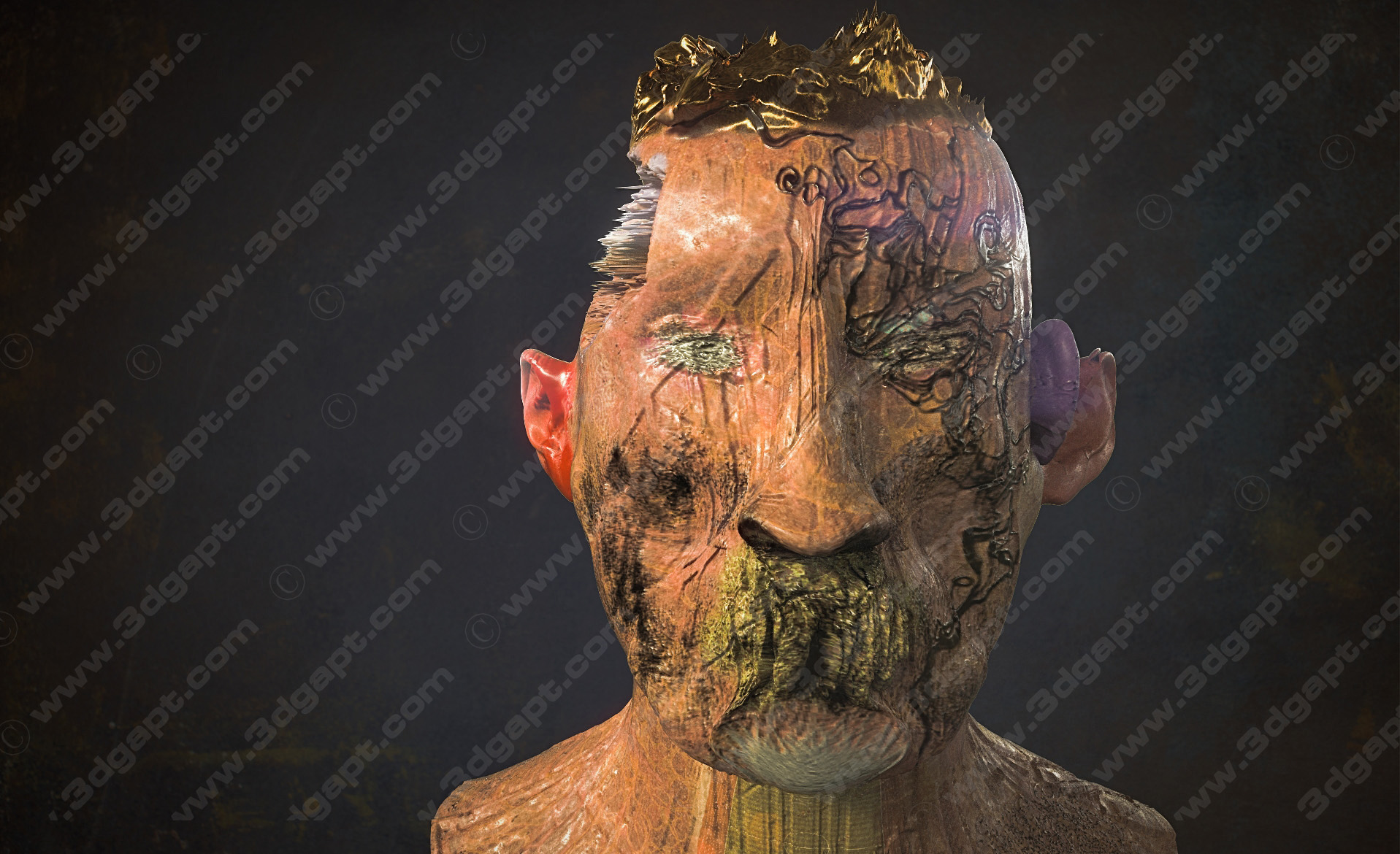 3D  characters - monster_ugly_face 3