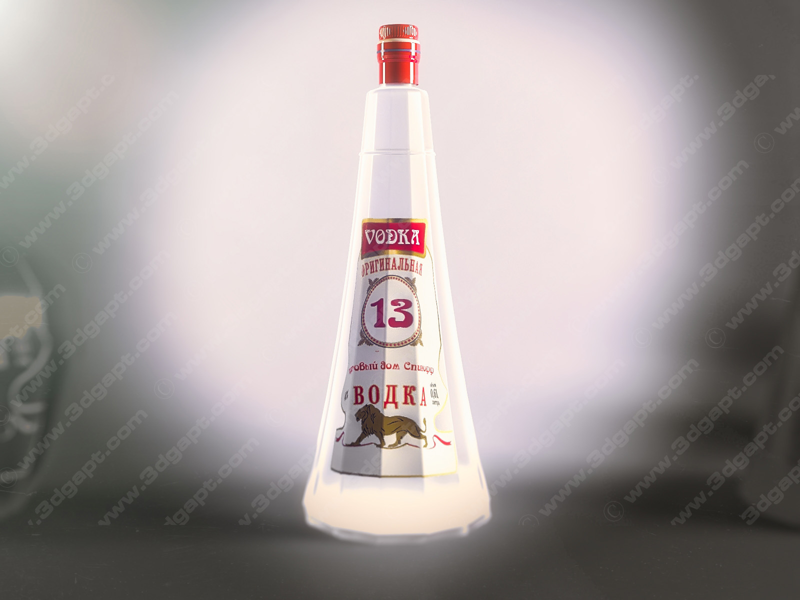 13 sided vodka bottle -  6