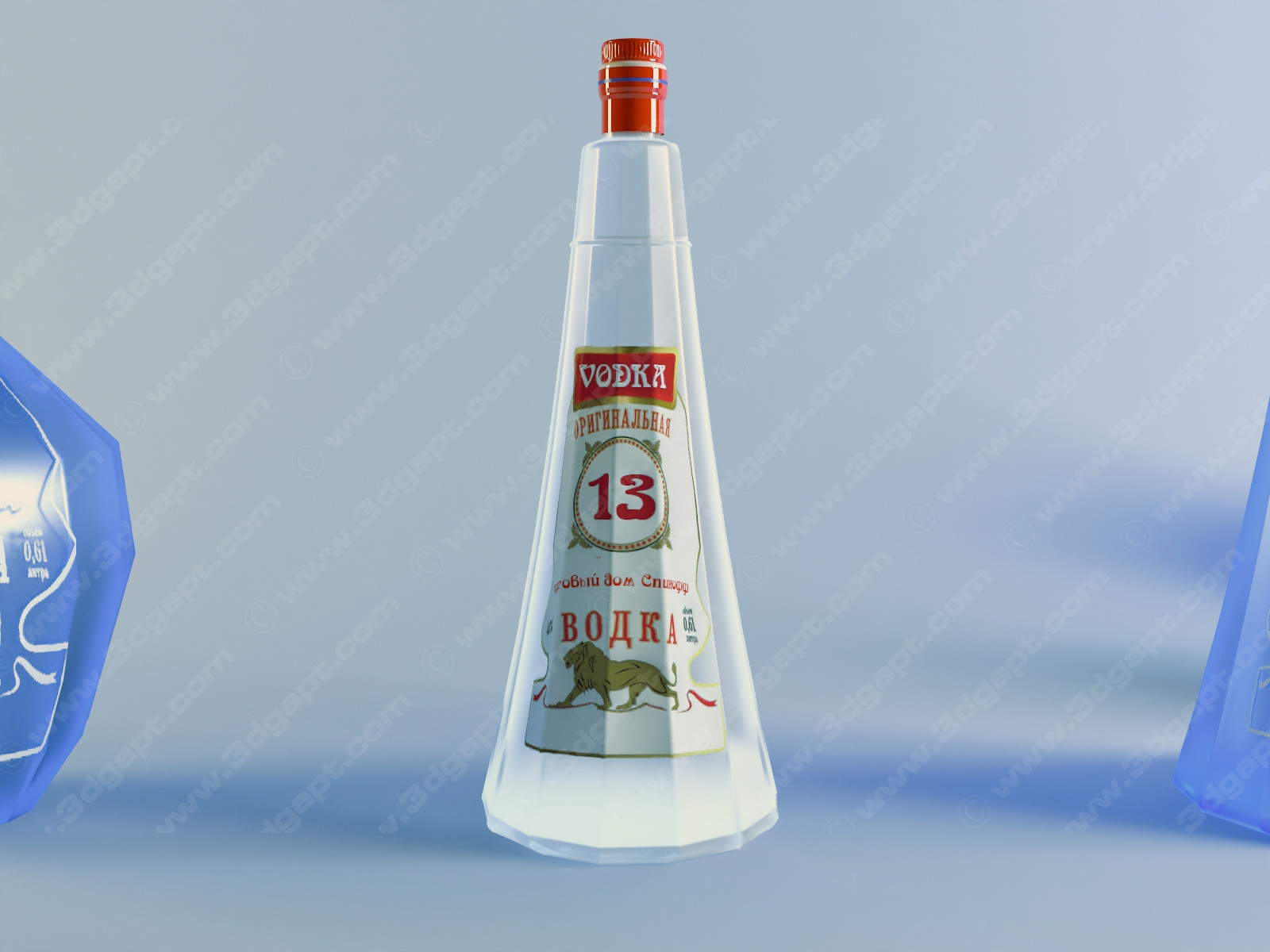 3d objects 13sided vodka bottle007