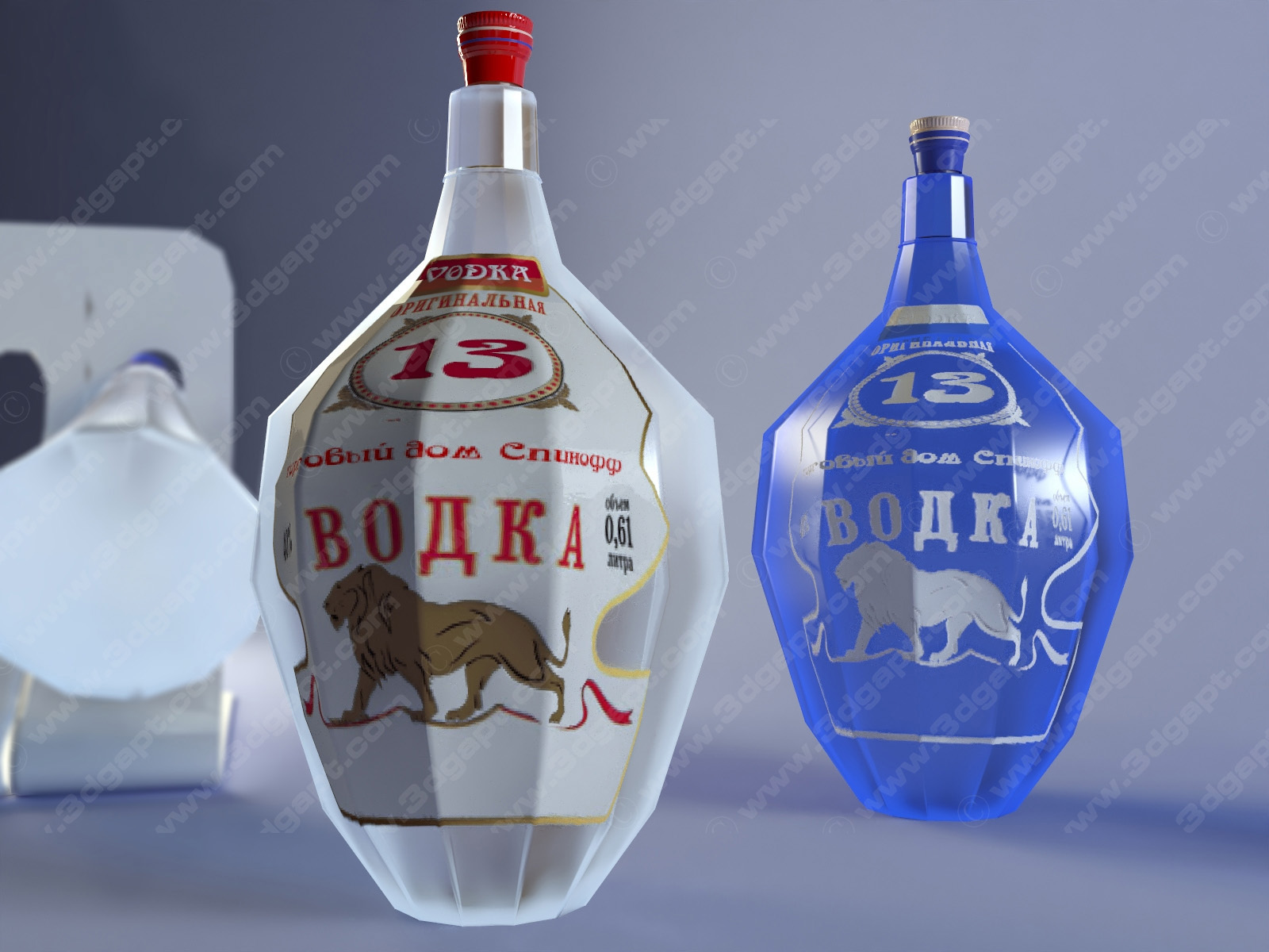 3d objects 13sided vodka bottle011