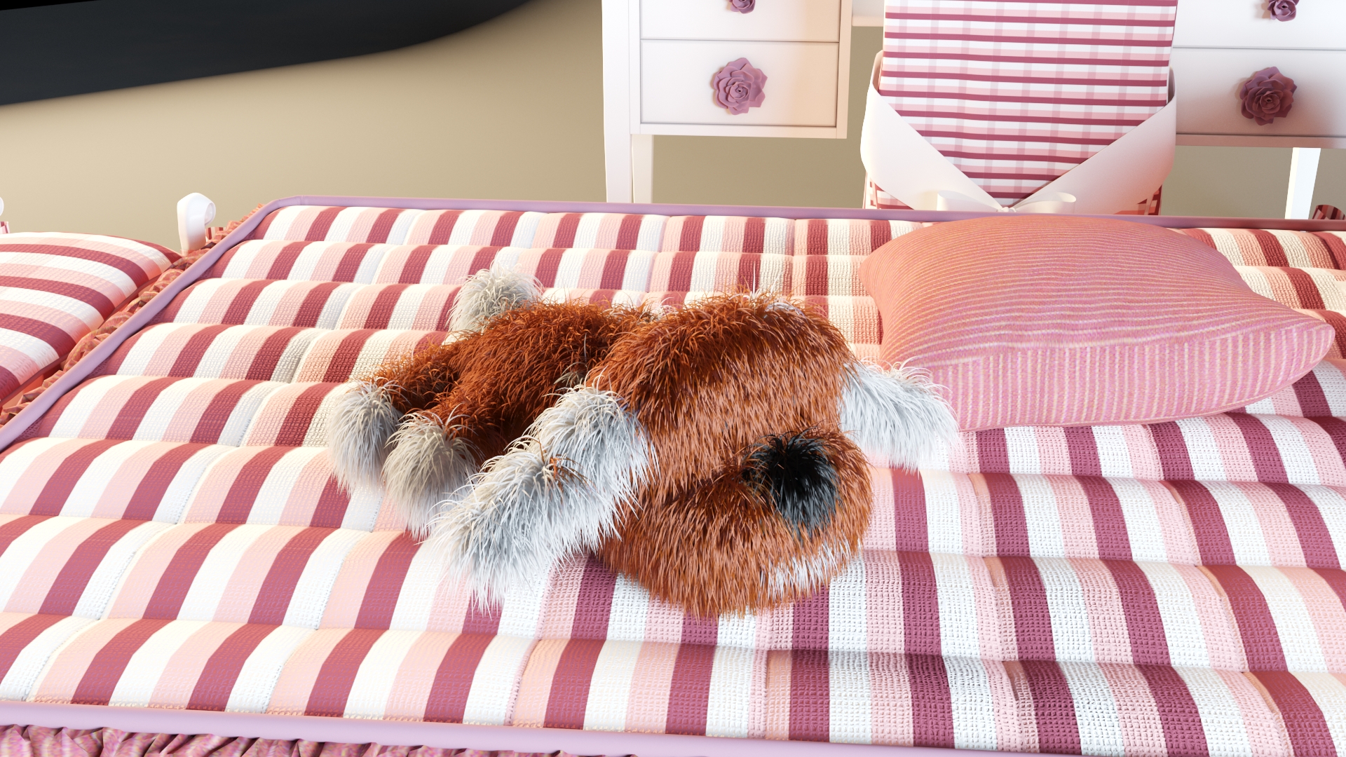 3d objects Pluffy dog 008