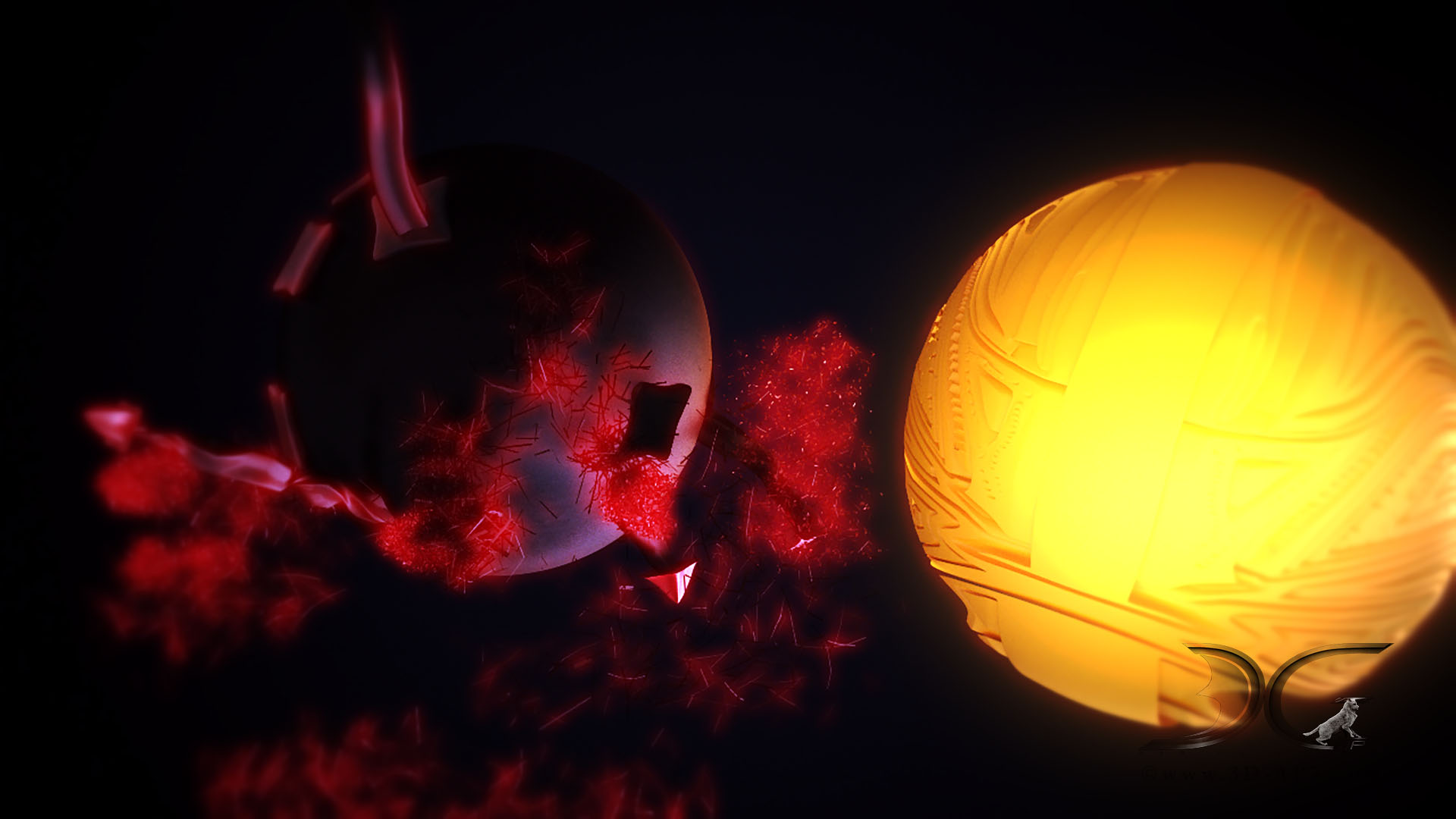 3d_objects_Virus_and_spheres_30