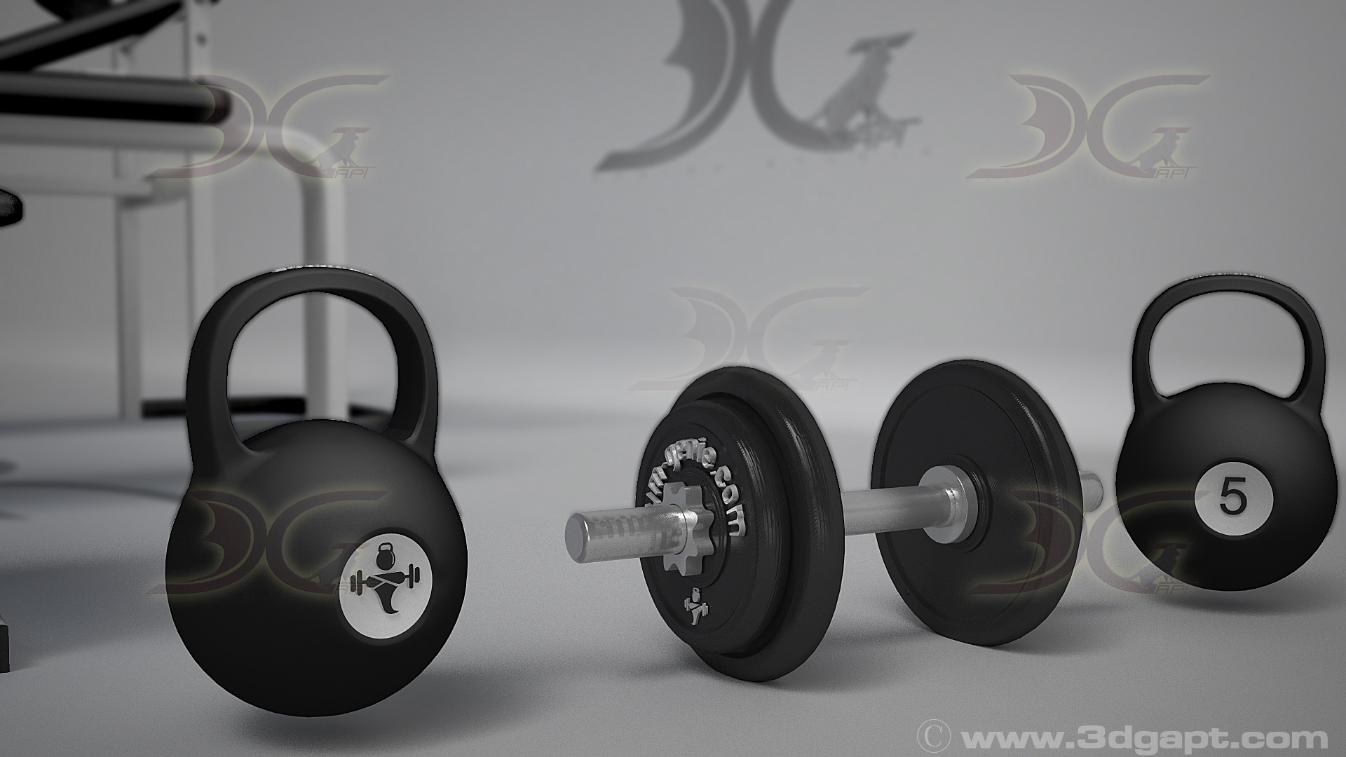 3d objects fitnessEquipment 0004