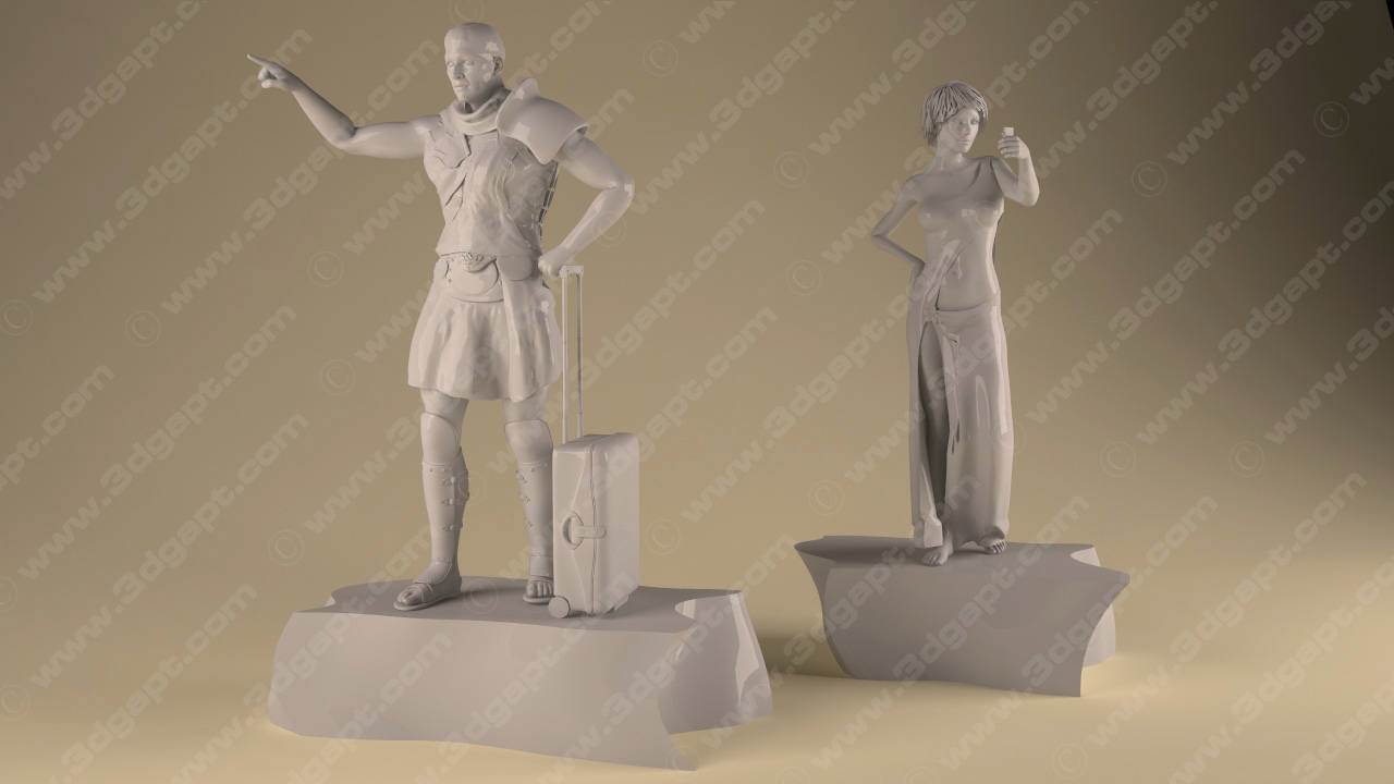 3d Objects Sculptures Antonio And Cleo In Airport4