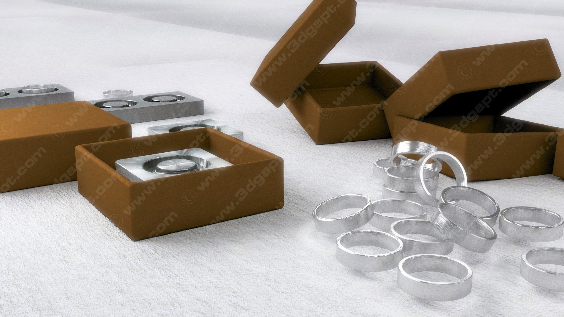 3d objects stainless steel rings 009