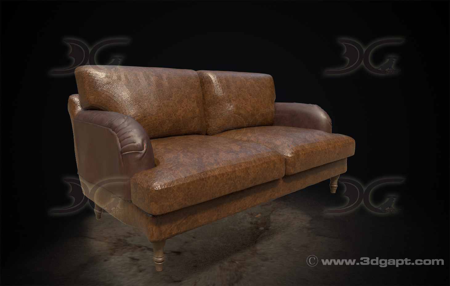 architecture furniture sofa loveseat008