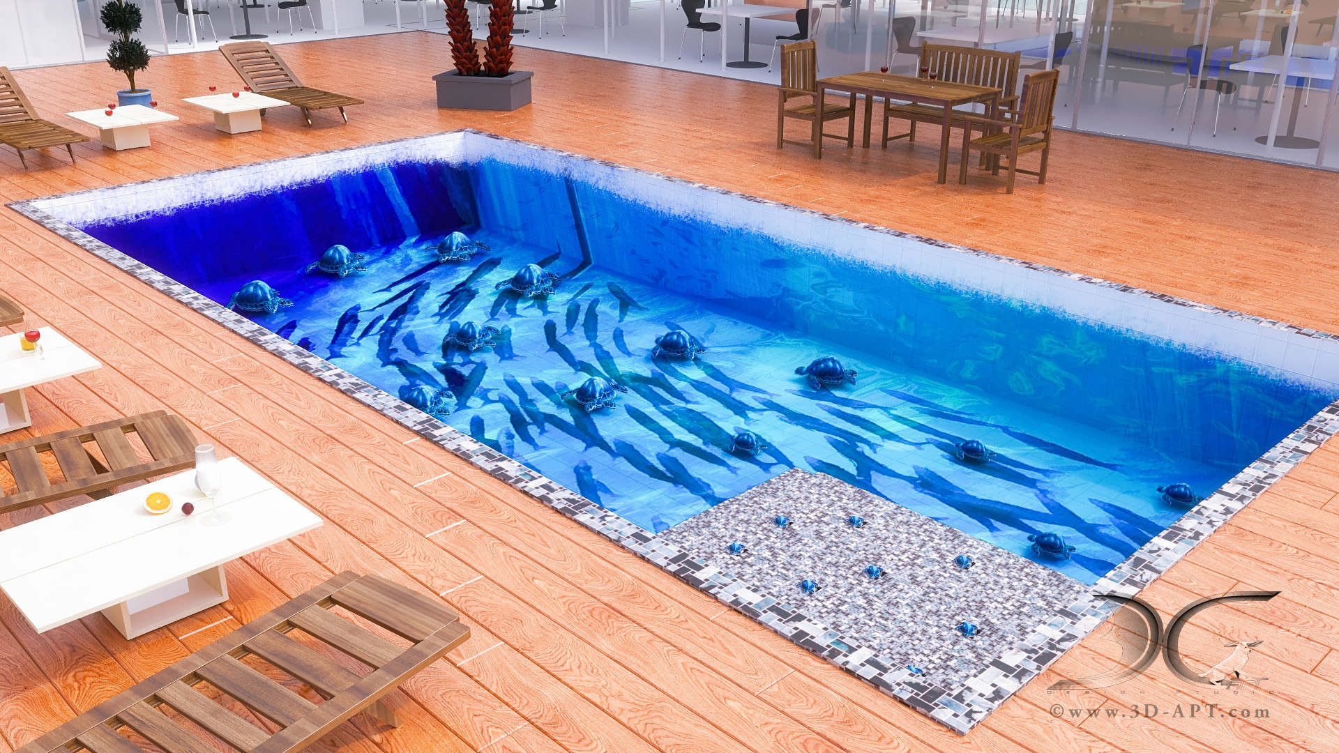 architecture_interior_ Pool_with_3d_ turtles_27