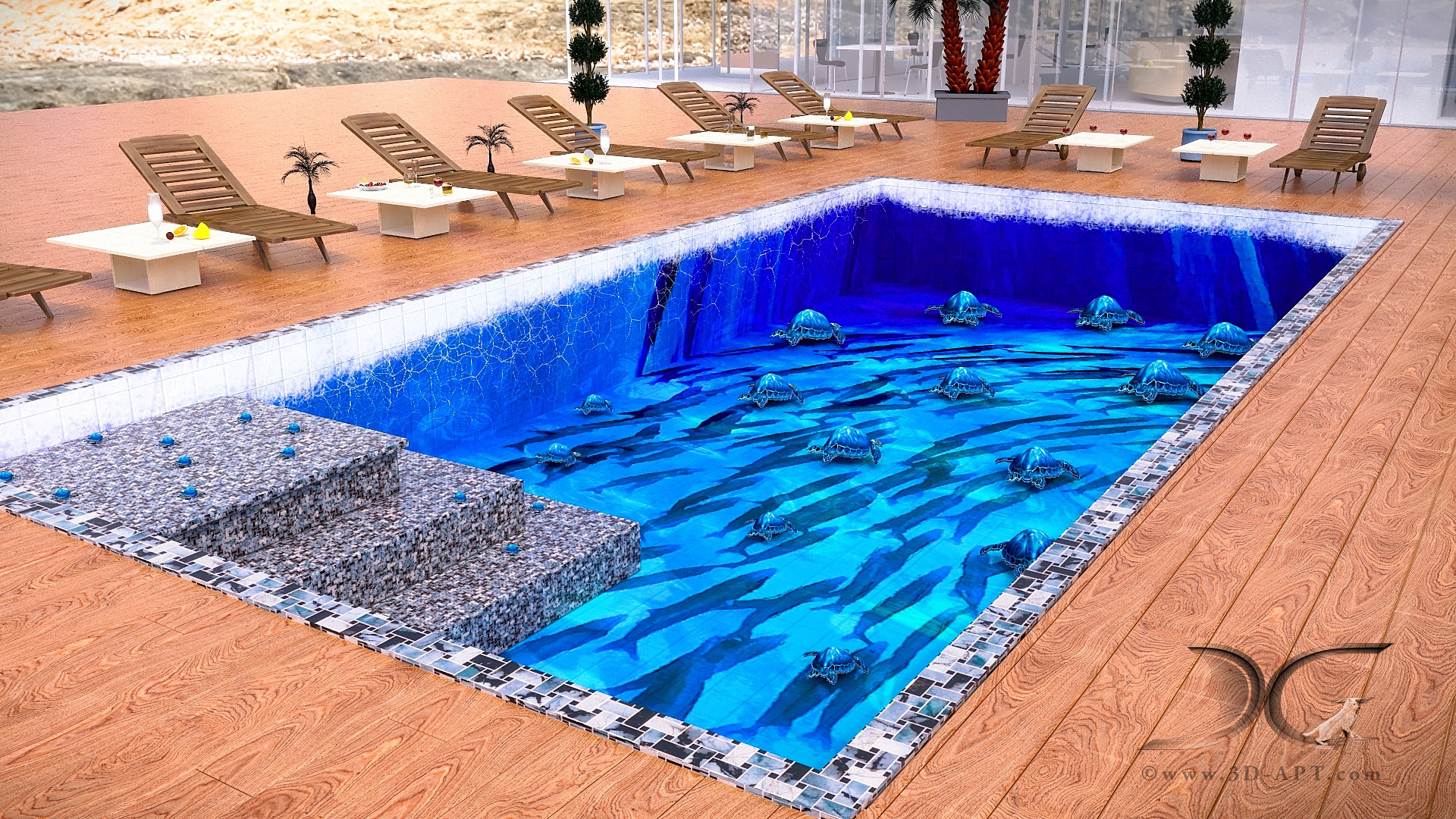 architecture_interior_ Pool_with_3d_ turtles_29