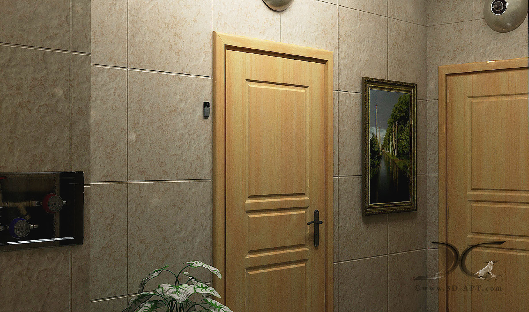 architecture_interior_2_room_ flat_Stairway_27