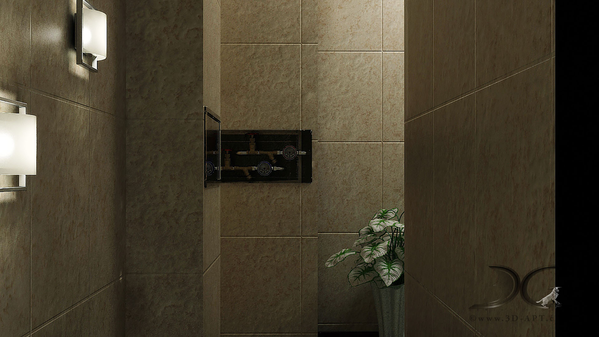 architecture_interior_2_room_ flat_Stairway_31