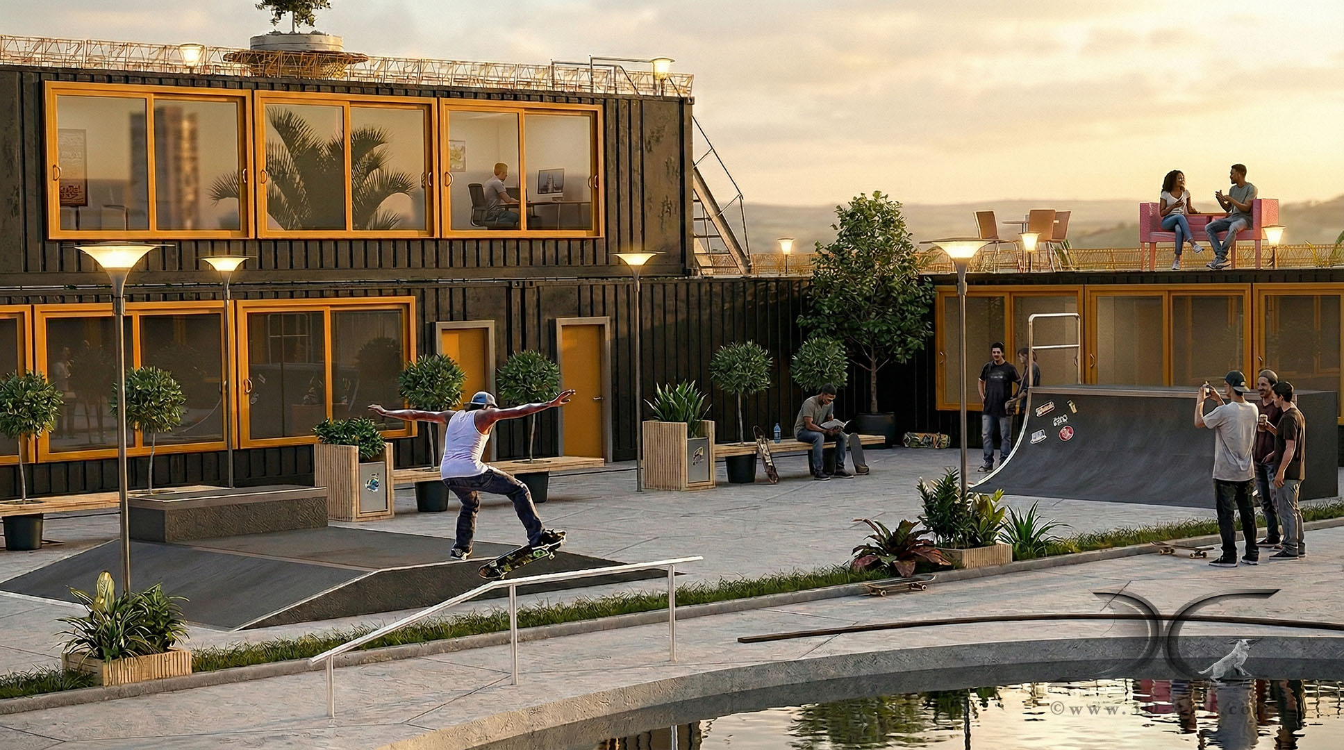 architecture_interior_Skateboard_and_container_office_park_28