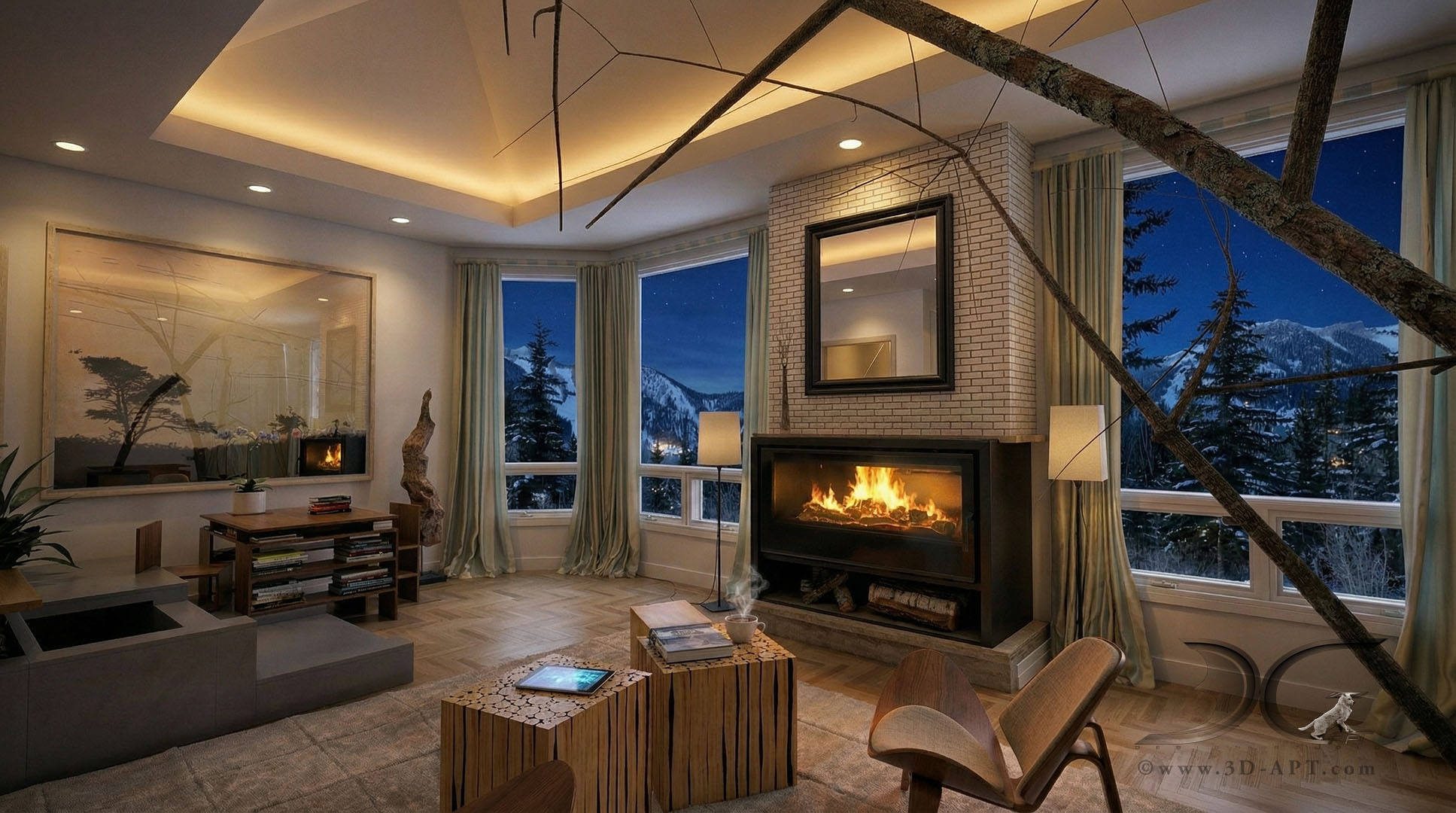 architecture_interior_dining_room_ fireplace_29