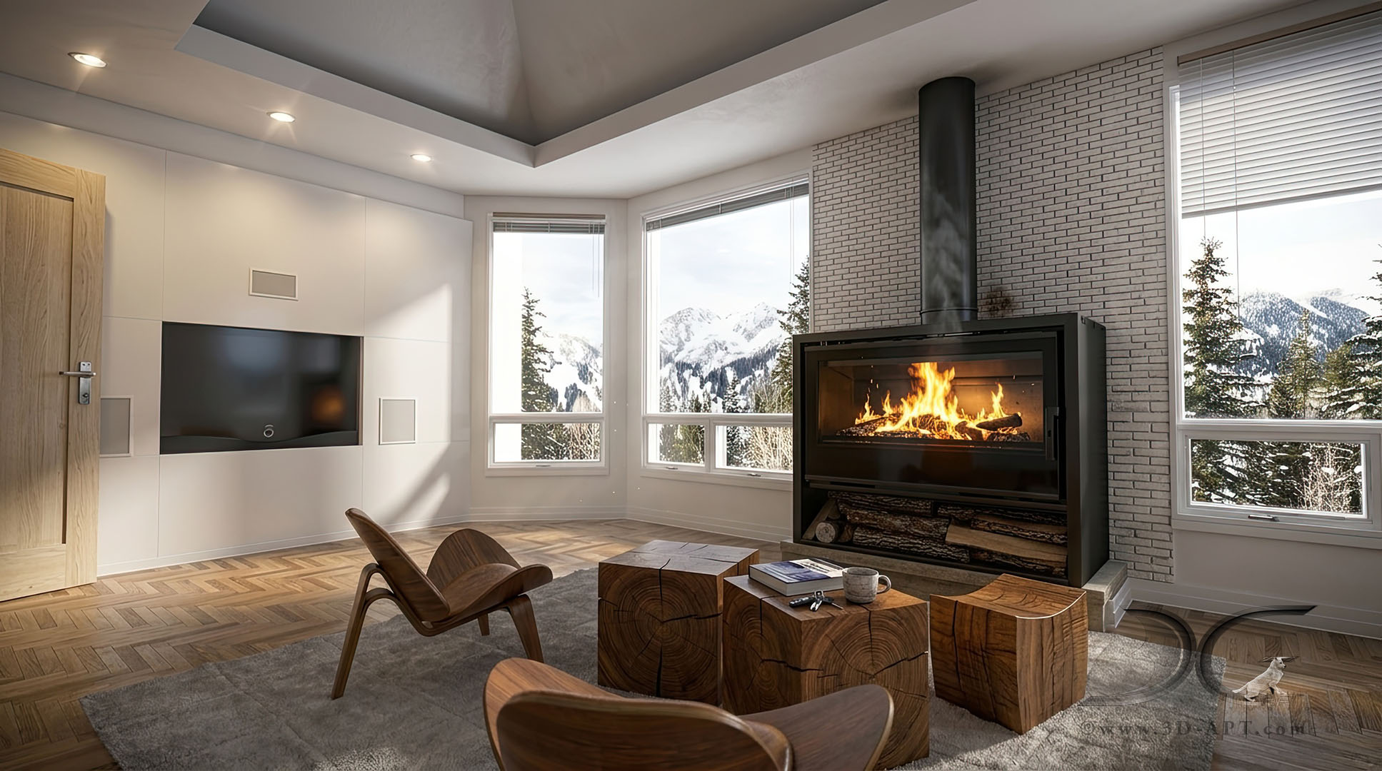 architecture_interior_dining_room_ fireplace_31