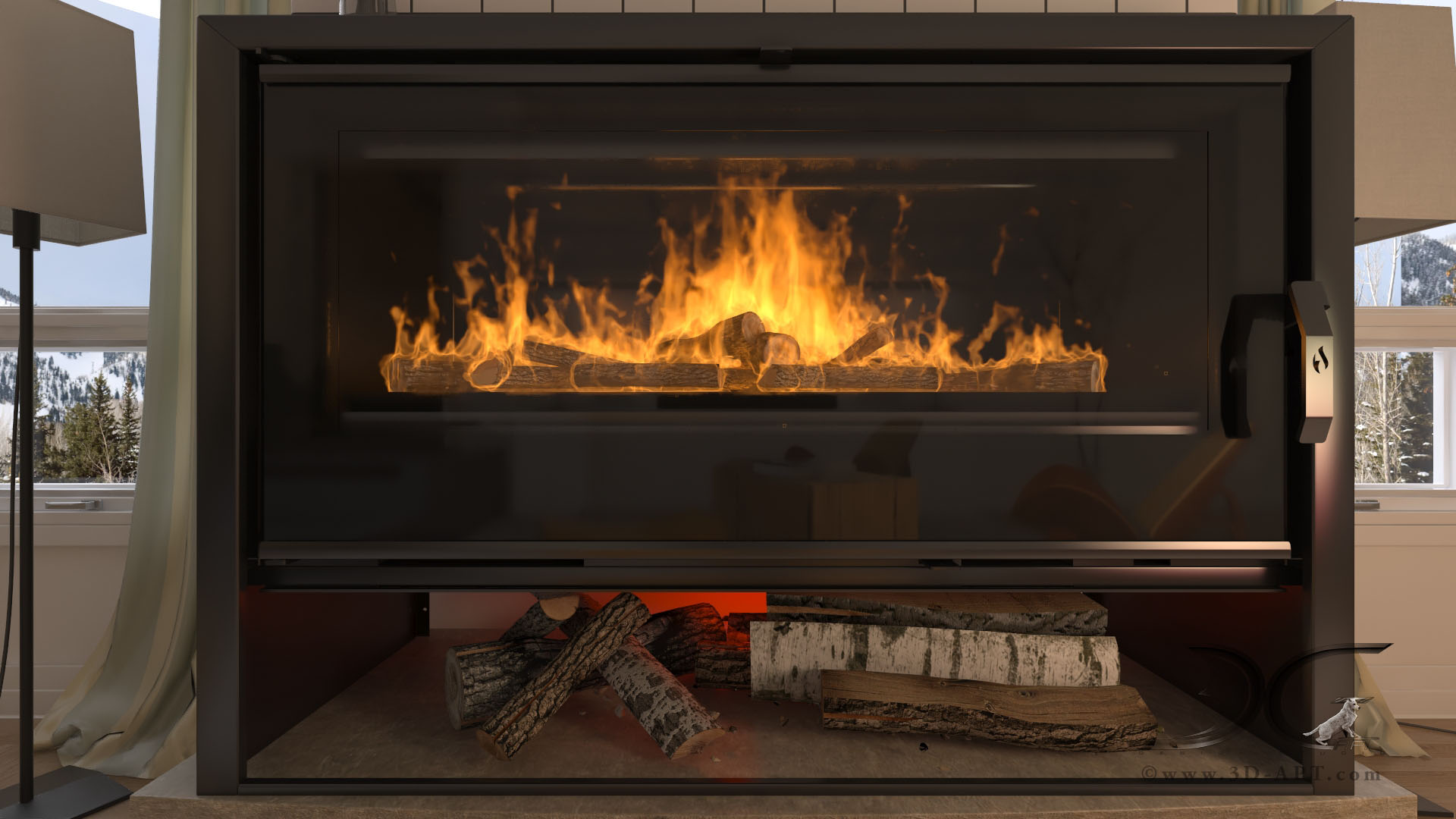 architecture_interior_dining_room_ fireplace_42