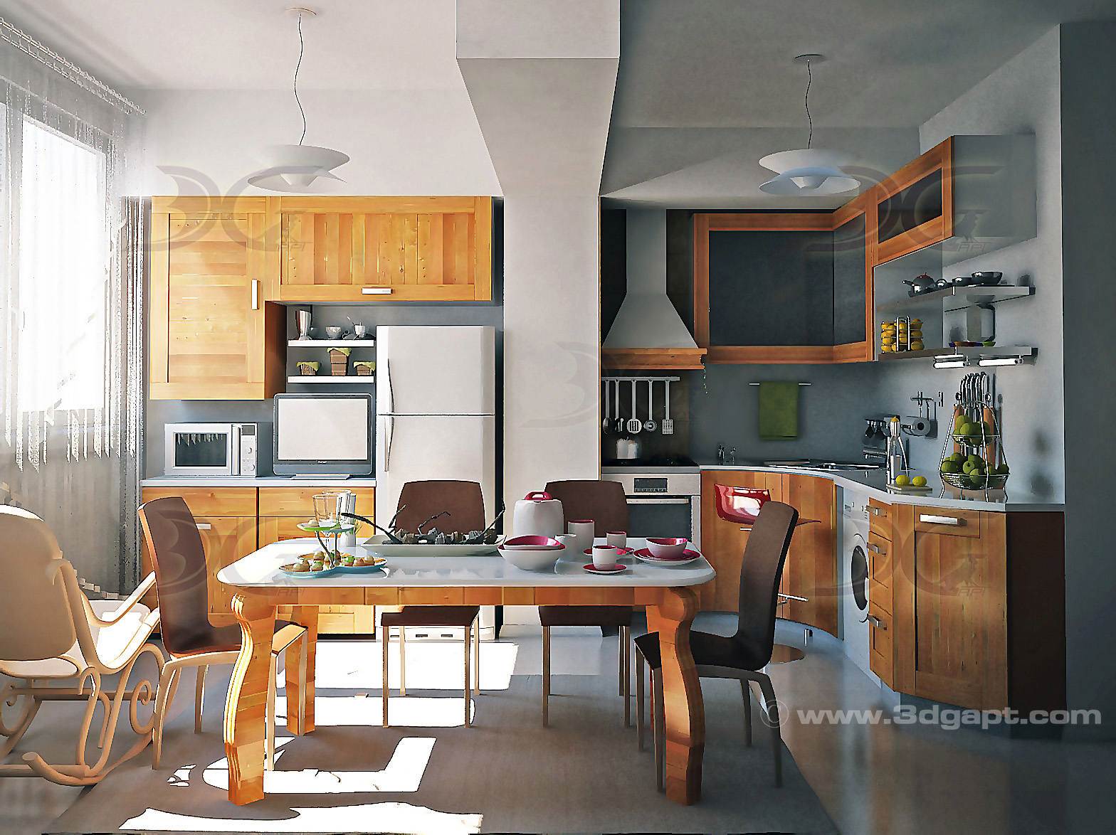 architecture interior kitchen-3versions 2