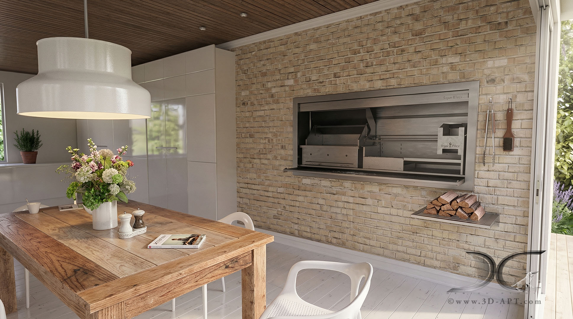 architecture_interior_kitchen_ fireplace_28