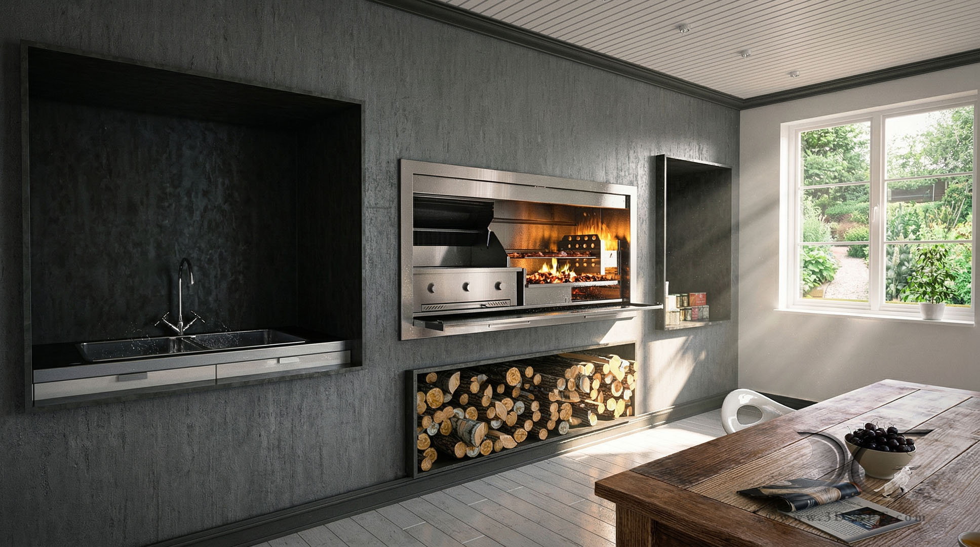 architecture_interior_kitchen_ fireplace_30