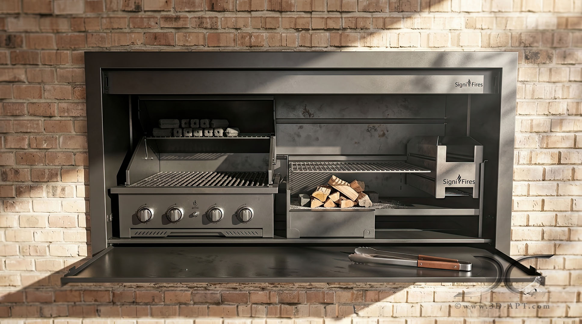architecture_interior_kitchen_ fireplace_34