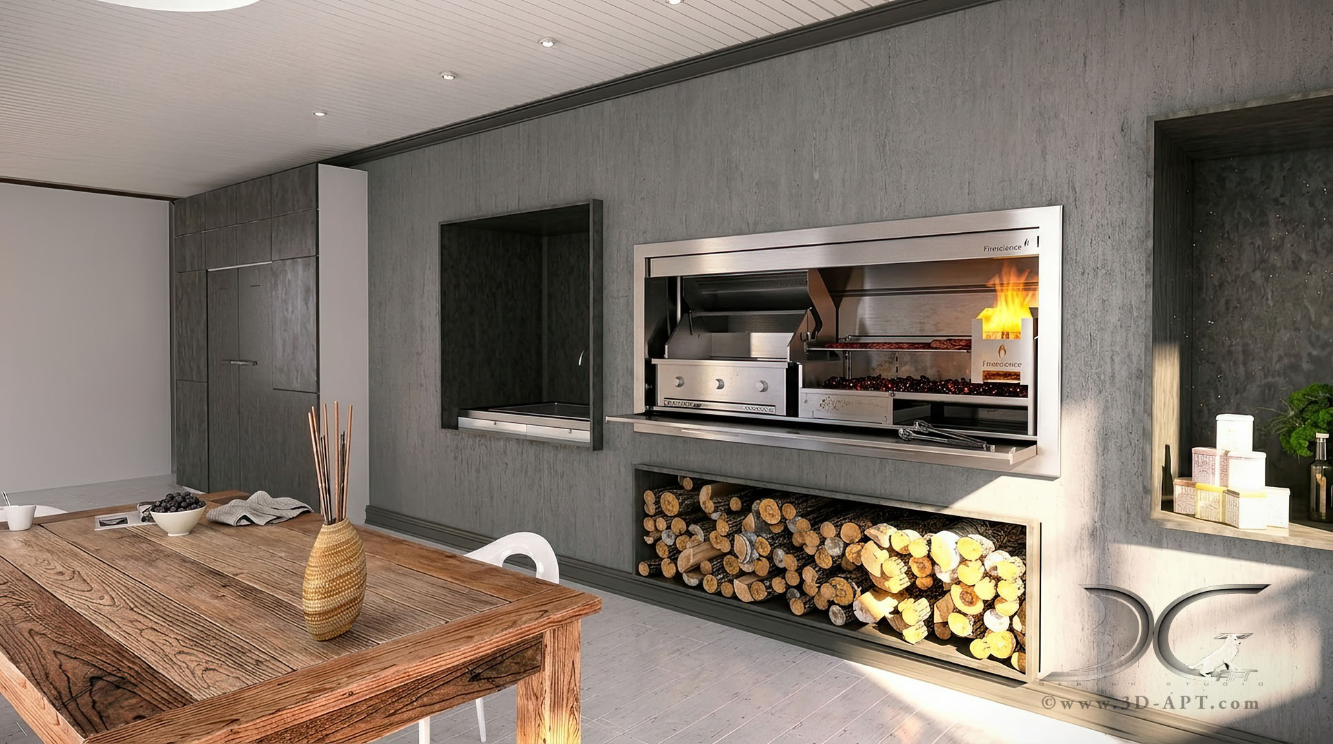 architecture_interior_kitchen_ fireplace_39