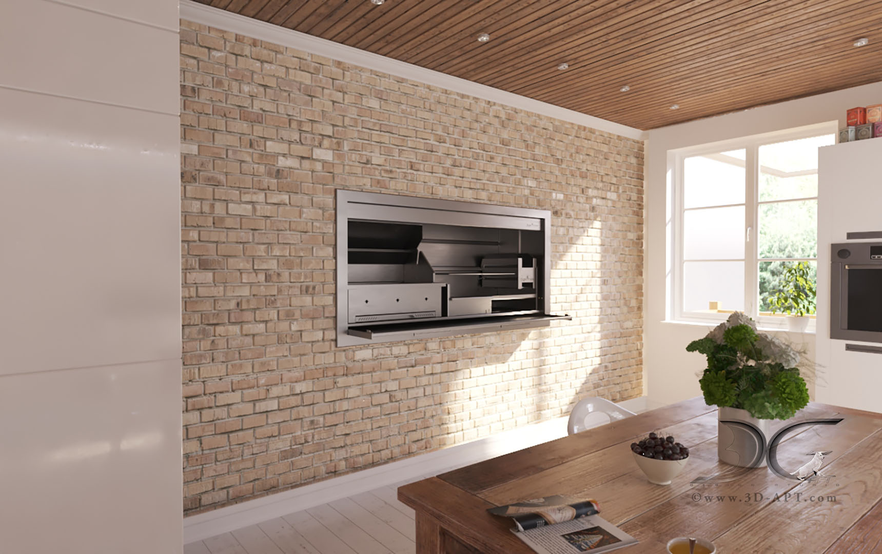 architecture_interior_kitchen_ fireplace_43