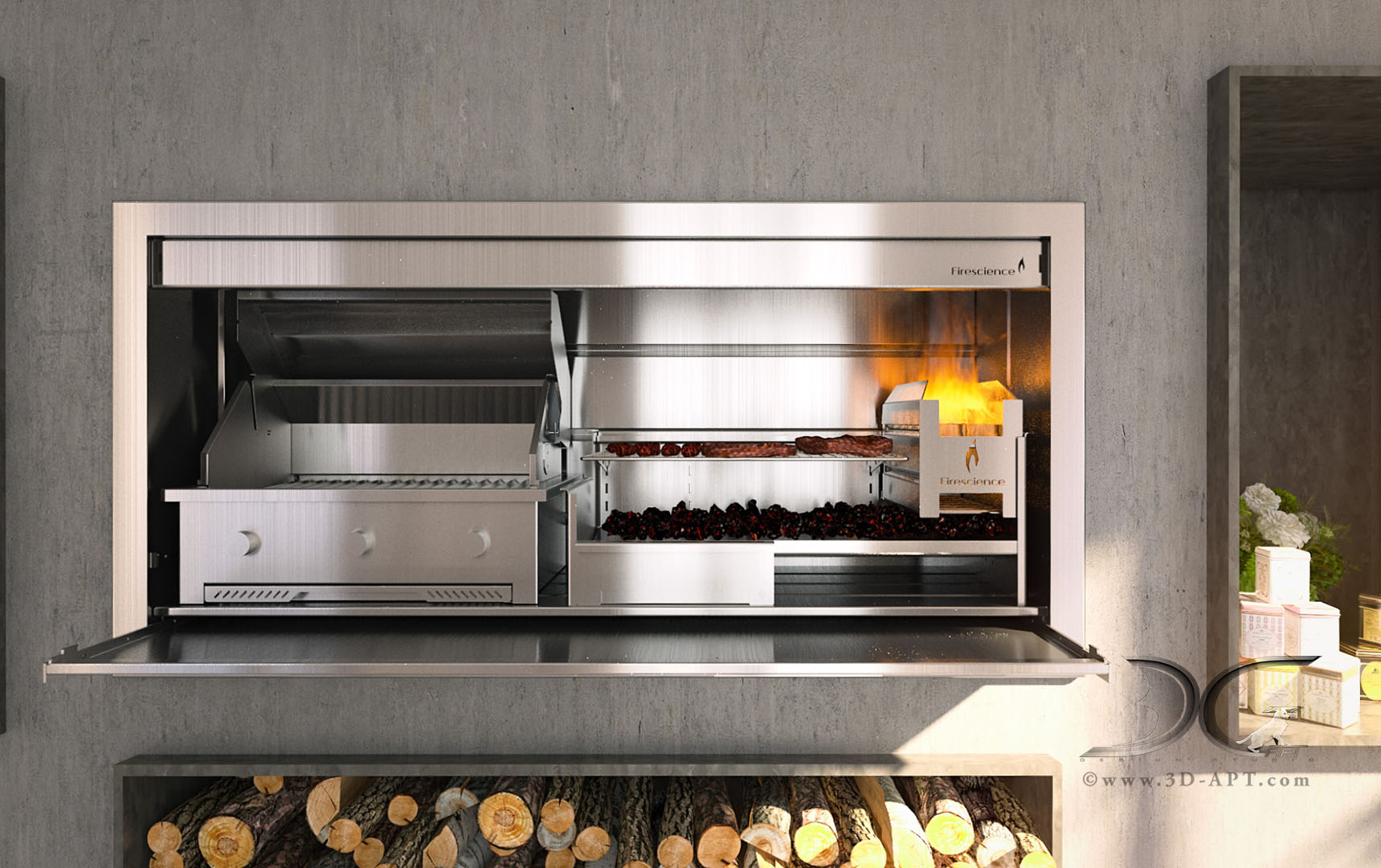 architecture_interior_kitchen_ fireplace_50